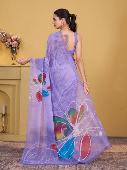 Vasthrlay Georgette Printed Saree