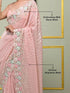 Vasthrlay Georgette Embroidery Unstitched Pink Ethnic Wear
