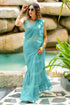 Vasthrlay Fashion Georgette Green Ethnic Wear