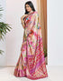 Vasthrlay Womens Printed Unstitched Beige Saree