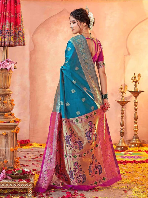 Vasthrlay Weaving Banarasi Maroon Saree