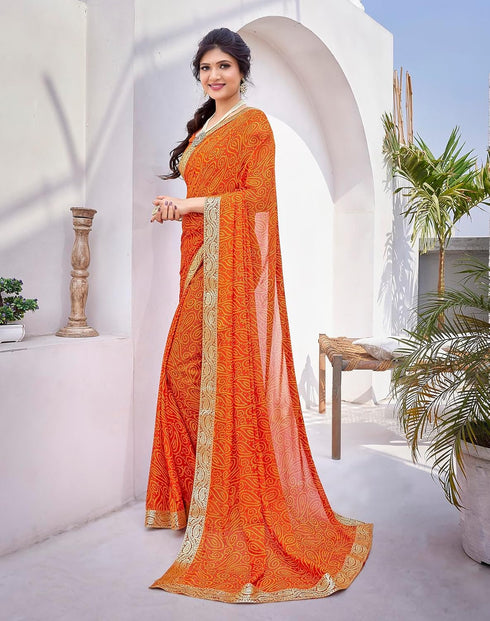 Vasthrlay Georgette Printed Jacquard Material Ethnic Wear