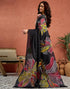 Vasthrlay Womens Printed Unstitched White Saree