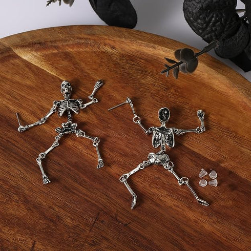 2pcs Halloween Skull Earrings Earrings