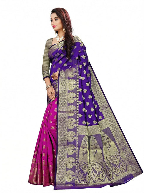 Vasthrlay Jacquard Unstiched Ethnic Wear