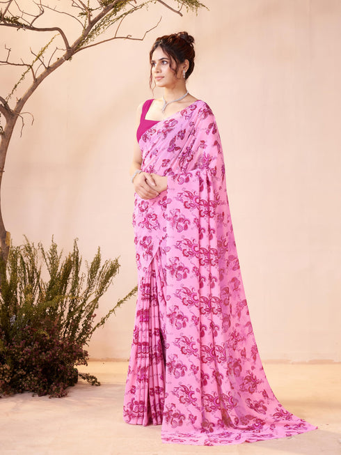 Vasthrlay Georgette Printed Saree