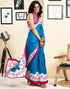 Vasthrlay Womens Printed Unstitched White Saree