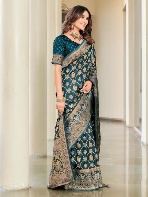 Vasthrlay Kanjivaram Satin Orange Ethnic Wear