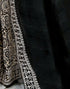 Vasthrlay Georgette Embroidery Black Saree With Unstitched Blouse Piece
