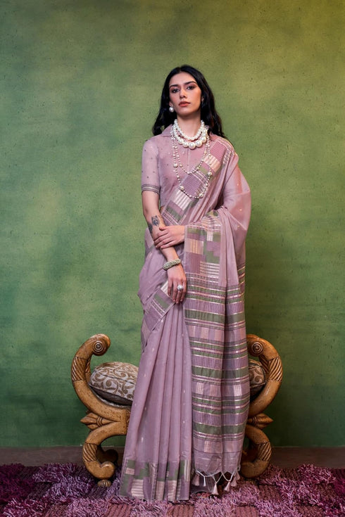 Vasthrlay Kanjivaram Cotton Unstitched Ethnic Wear