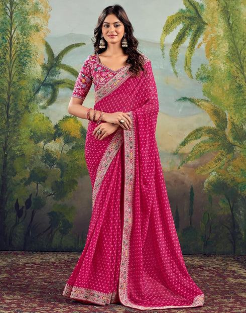 Vasthrlay Embroidery Traditional Unstitched Violet Saree