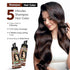 Vcare hair color shampoo deep brown 180ml