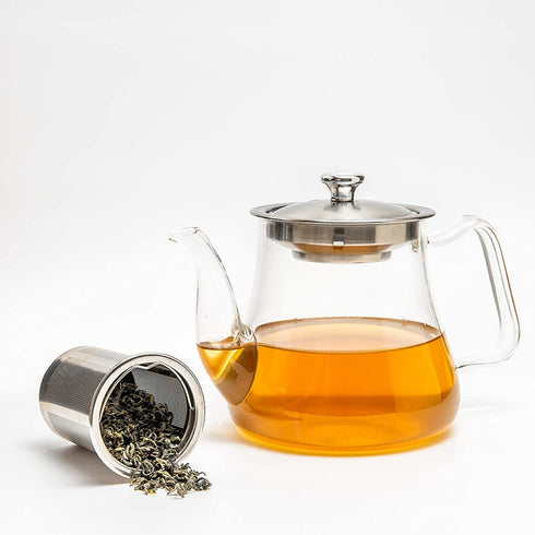 Vahdam Radiance - Glass Tea Pot with Infuser