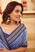 Vasthrlay Orange Jacquard Unstitched Saree