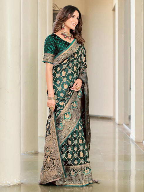 Vasthrlay Kanjivaram Satin Orange Ethnic Wear