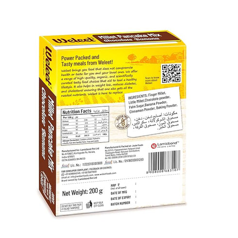 Weleet Millet Pancake Mix Chocolate Banana