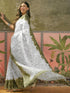 Vasthrlay Womens Printed Unstitched Beige Saree
