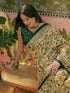 Vasthrlay Womens Printed Unstitched Beige Saree