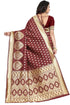 Vasthrlay Women's Maroon Kanchipuram Saree