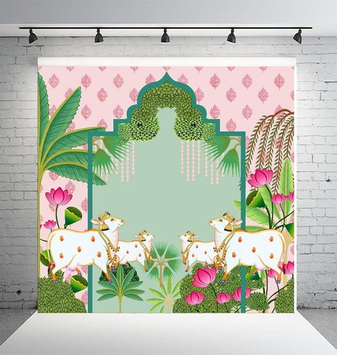 Dhara Creation Pichwai Mural Cow Art Printed