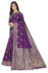 Vasthrlay Women's Purple Kanchipuram Saree