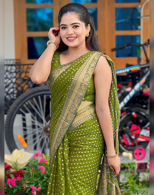 VasthrlayWedding Mehndi Saree