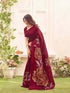Vasthrlay Womens Abstract Unstitched Off White Saree
