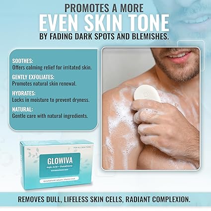 Glowiva Kojic Acid + Glutathione Soap For Skin Brightening