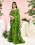 Vasthrlay Womens Printed Unstitched Wine Saree