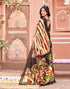 Vasthrlay Womens Abstract Unstitched Off White Saree