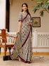 Vasthrlay Womens Printed Unstitched Beige Saree