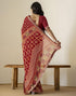 Vasthrlay Georgette Bandhani Unstitched Maroon Saree