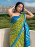 Vasthrlay Womens Printed Unstitched Green Saree