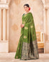 Vasthrlay Kanjivaram Jacquard Unstitched Mustard Saree