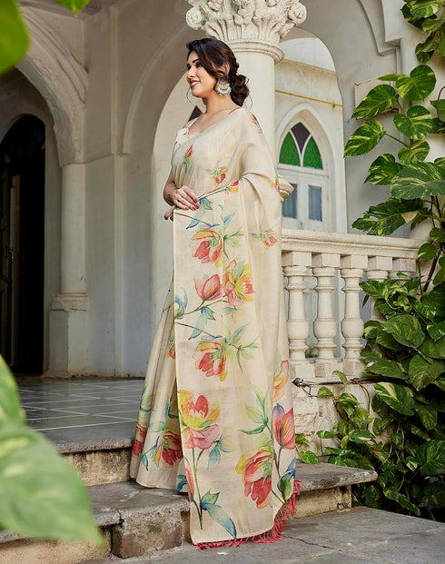 Vasthrlay Digital Chandheri Unstitched Material Az Ys Sasikala Ethnic Wear