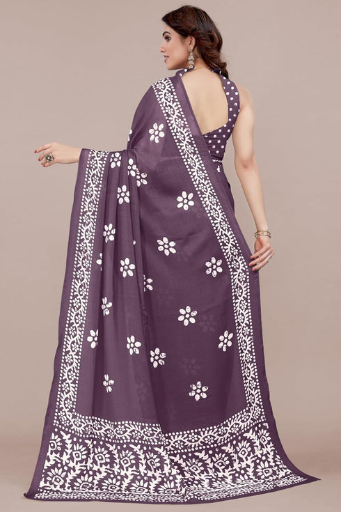 Vasthrlay Fashion Chiffon Printed Parrot Ethnic Wear