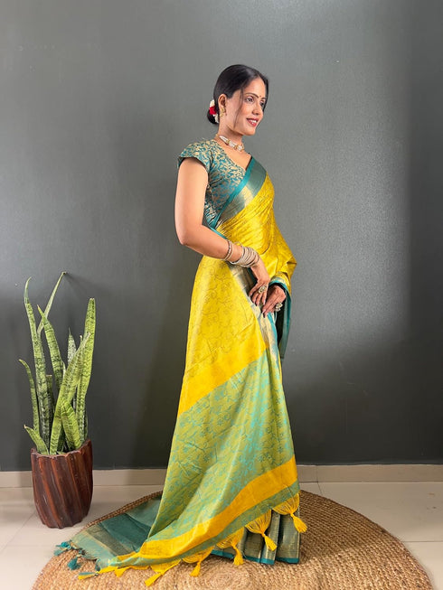 Vasthrlay Kanjivaram Blouse Traditional Pistablue