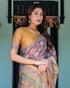 Vasthrlay Handloom Multicolour Pink Blue Saree