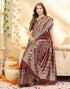 Vasthrlay Womens Weaving Unstitched Red Saree