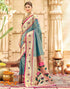 Vasthrlay Paithani Kanjivaram Unstitched Pink Saree