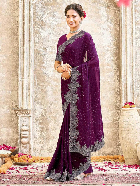 Vasthrlay Shimmer Light Saree