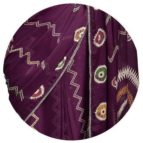 Vasthrlay Fashion Georgette Dark Multicolor Ethnic Wear
