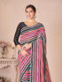 Vasthrlay Orange Georgette Unstitched Saree