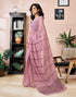 Vasthrlay Chanderi Printed Unstitched Orange Saree