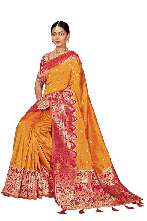 Vasthrlay Traditional Jacquard Banarasi Sareewith