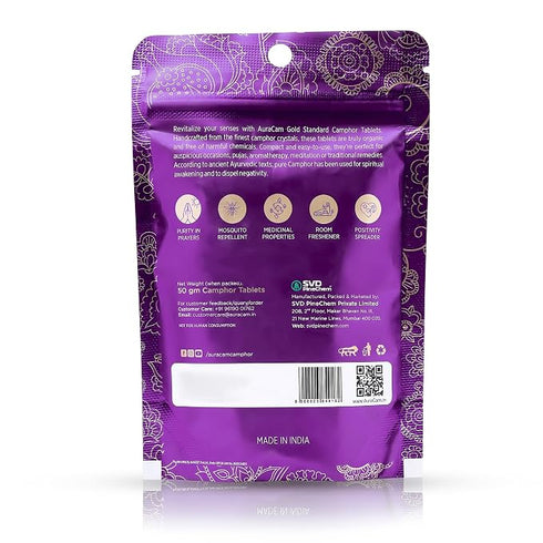 Gold Standard Pure Camphor Tablets Pouch For Puja