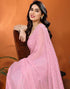 Vasthrlay Georgette Weaving Unstitched Red Saree