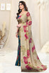 Vasthrlay Fashion Chiffon Printed Grey Ethnic Wear