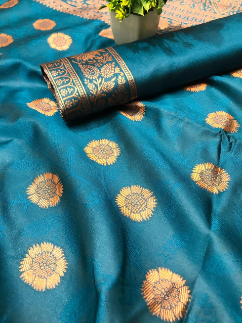 Vasthrlay Banarasi Unstitched Saree