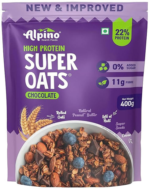 Alpino Post-Workout Combo - High Protein Super Oats Chocolate & Peanut Butter Smooth